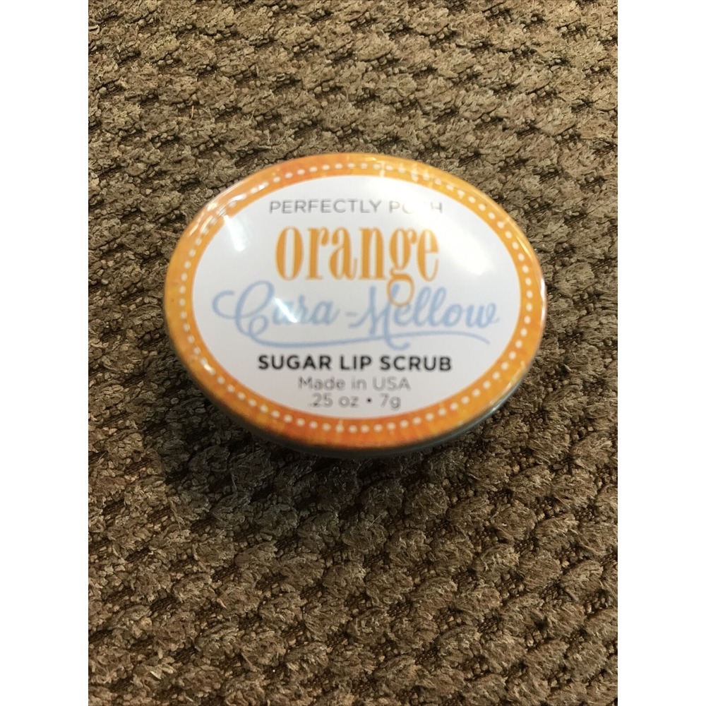 Perfectly Posh Orange Cara-Mellow Sugar Lip Scrub .25 oz Tin LS4110 Made‎ in USA